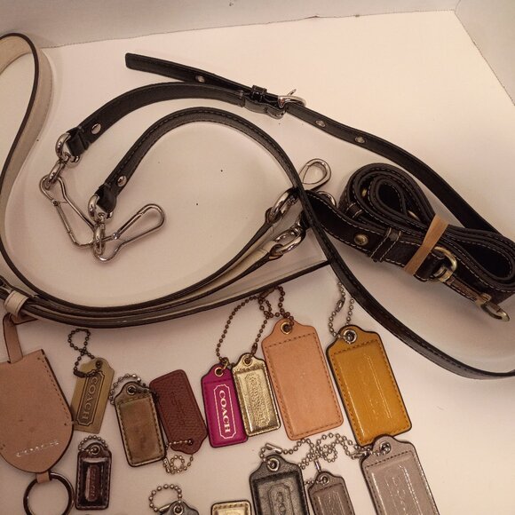 MIXED LOT 25 Pieces Coach & MK Hang Tags Bag Fobs + Replacement Straps - Picture 5 of 9